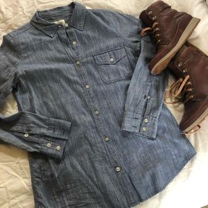 Forever 21 Chambray-Like Top - S